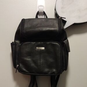 Black Leather Backpack